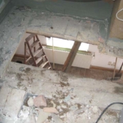 Beseitigung eines Wasserschaden in einer Dachgeschoss-Wohnung